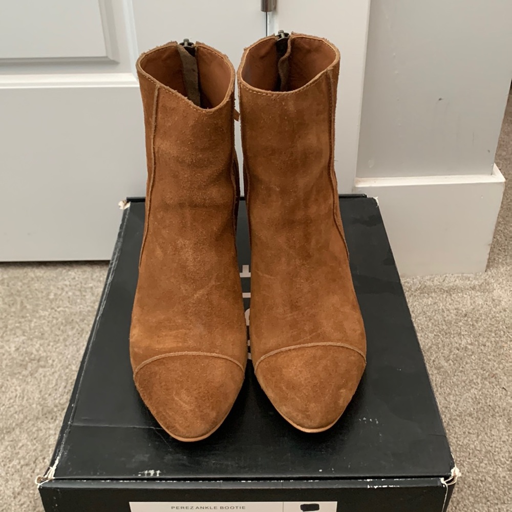 ABLE Chestnut Suede Bootie